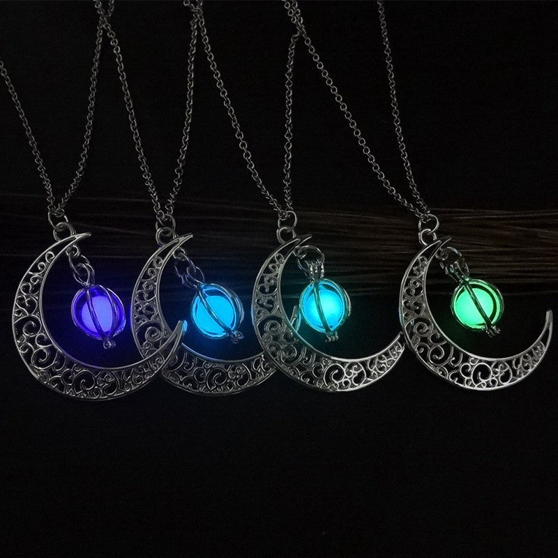 Natural Glowing Moon Necklace