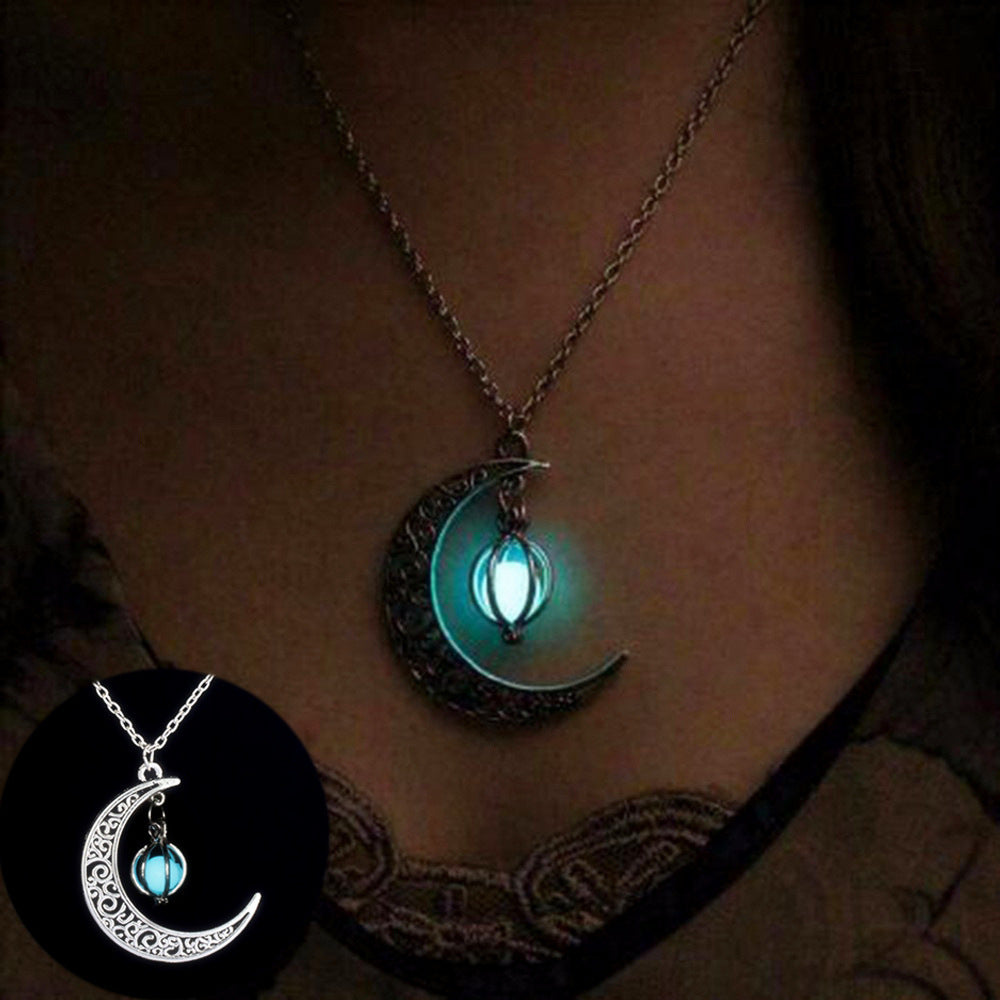 Natural Glowing Moon Necklace