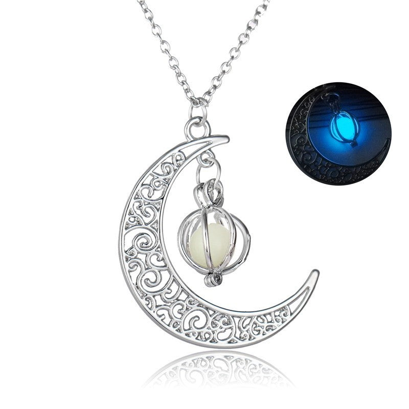 Natural Glowing Moon Necklace